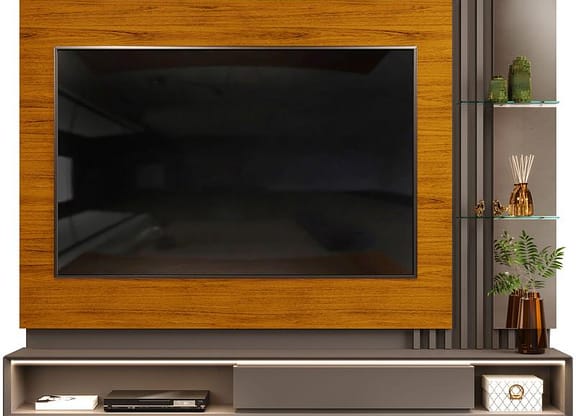 Painel para TV até 70” DJ Móveis Pietro 2 Prateleiras