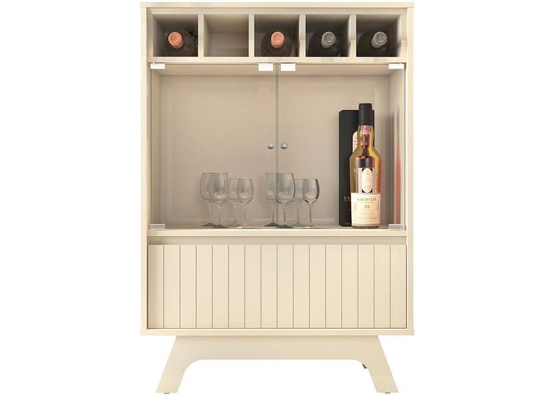 Cristaleira 3 Portas Off White DJ Móveis Tulipa