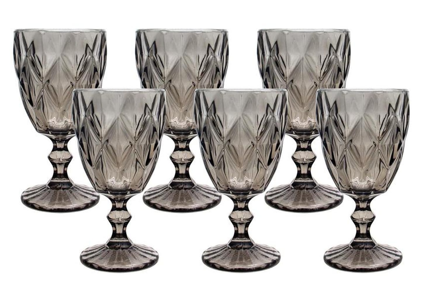 Jogo de Taças para Bebidas de Vidro 330ml 6 Peças Haus Diamond Empire