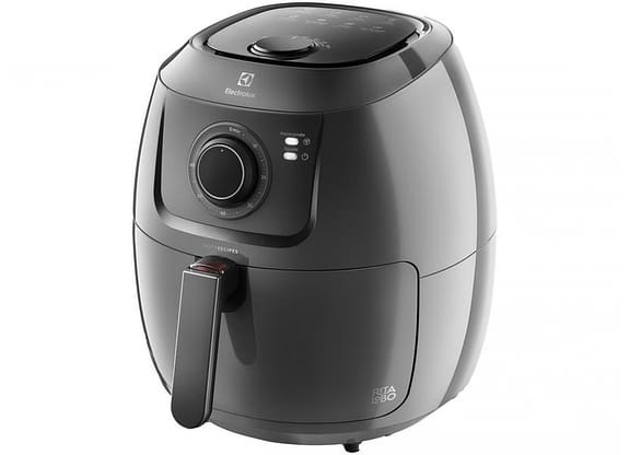 Fritadeira Elétrica sem Óleo/Air Fryer Electrolux - Family Efficient Grafite 5L com Timer