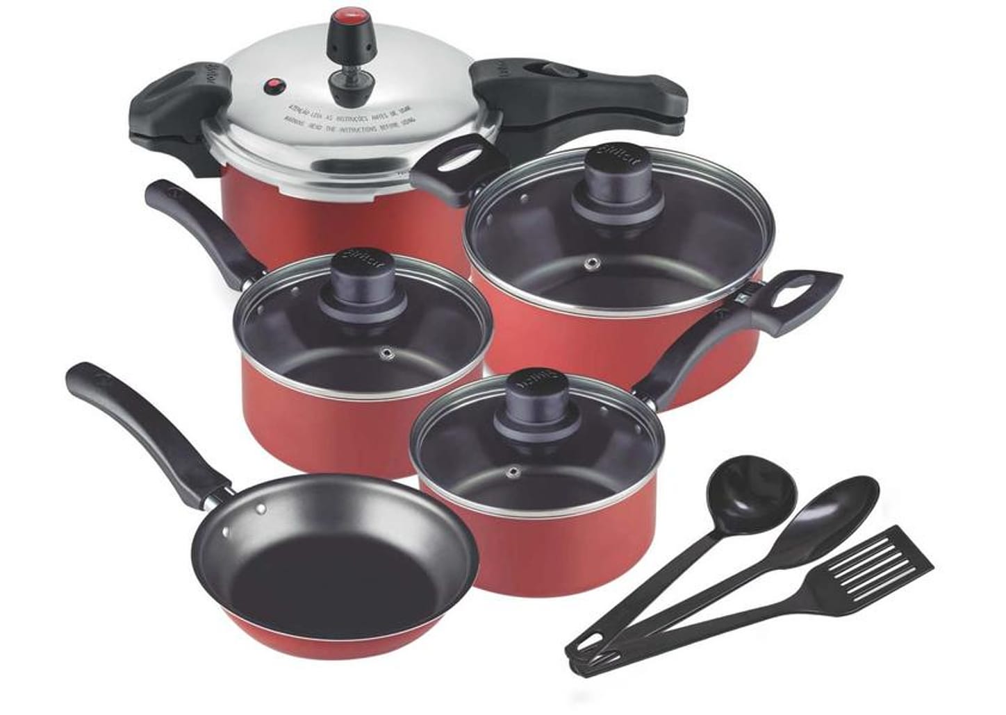 Jogo de Panelas Eirilar Antiaderente de Alumínio - Bordô 8 Peças Especial Eiriflon Supreme