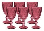 Jogo de Taças para Bebidas de Vidro 330ml 6 Peças Haus Diamond Empire