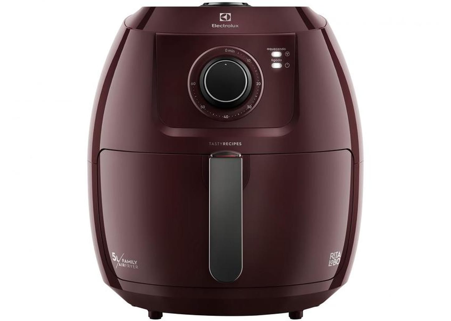 Fritadeira Elétrica sem Óleo/Air Fryer Electrolux - Family Efficient Dark Red 5L com Timer