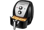 Fritadeira Elétrica sem Óleo/Air Fryer Mondial - AFN-80-BI Preta e Inox 8L com Timer