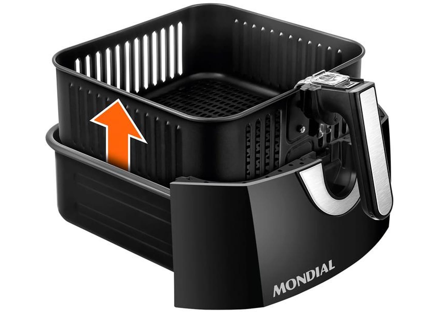 Fritadeira Elétrica sem Óleo/Air Fryer Mondial - AFN-80-BI Preta e Inox 8L com Timer