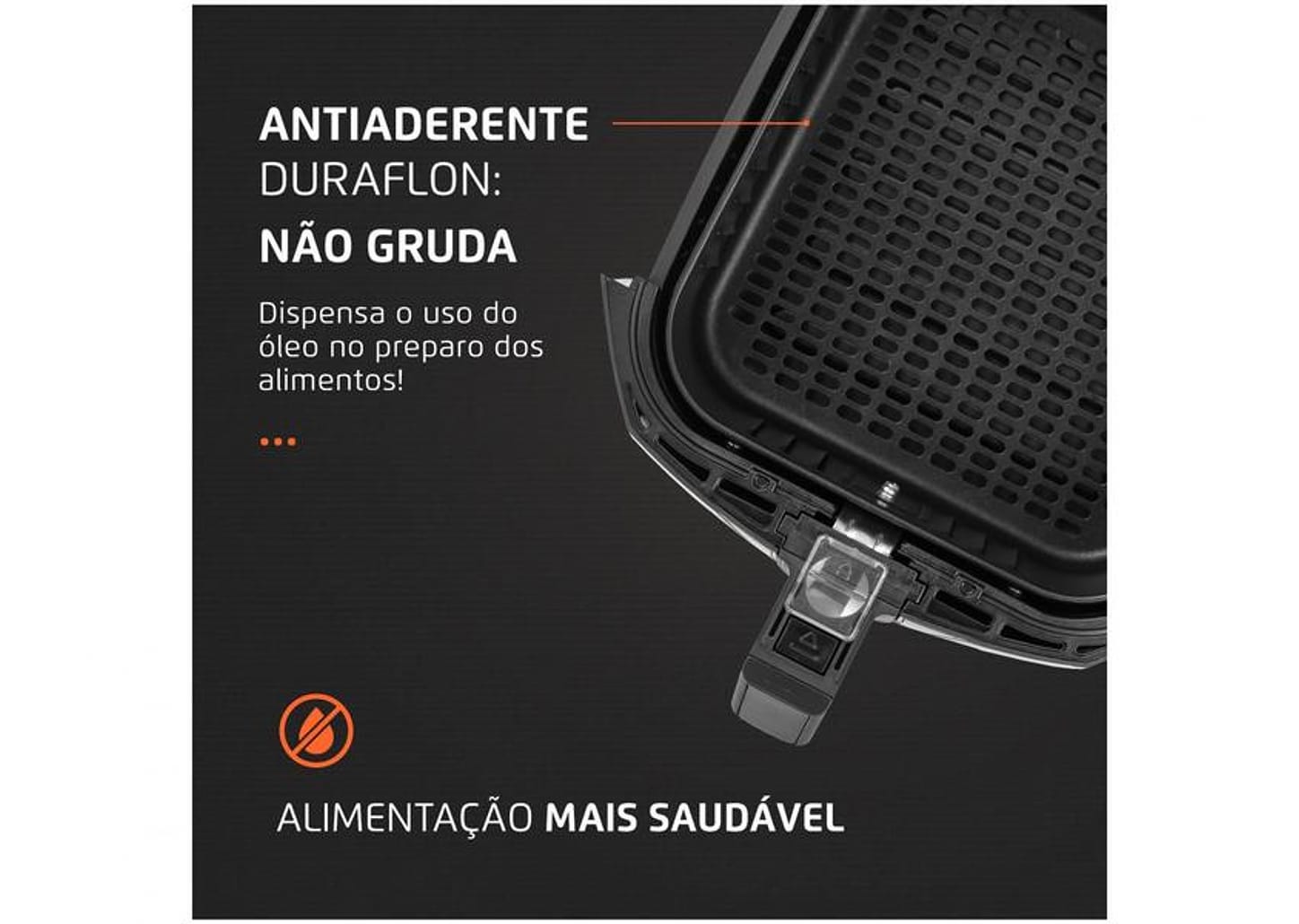 Fritadeira Elétrica sem Óleo/Air Fryer Mondial - AFN-40-BF Preta com Timer