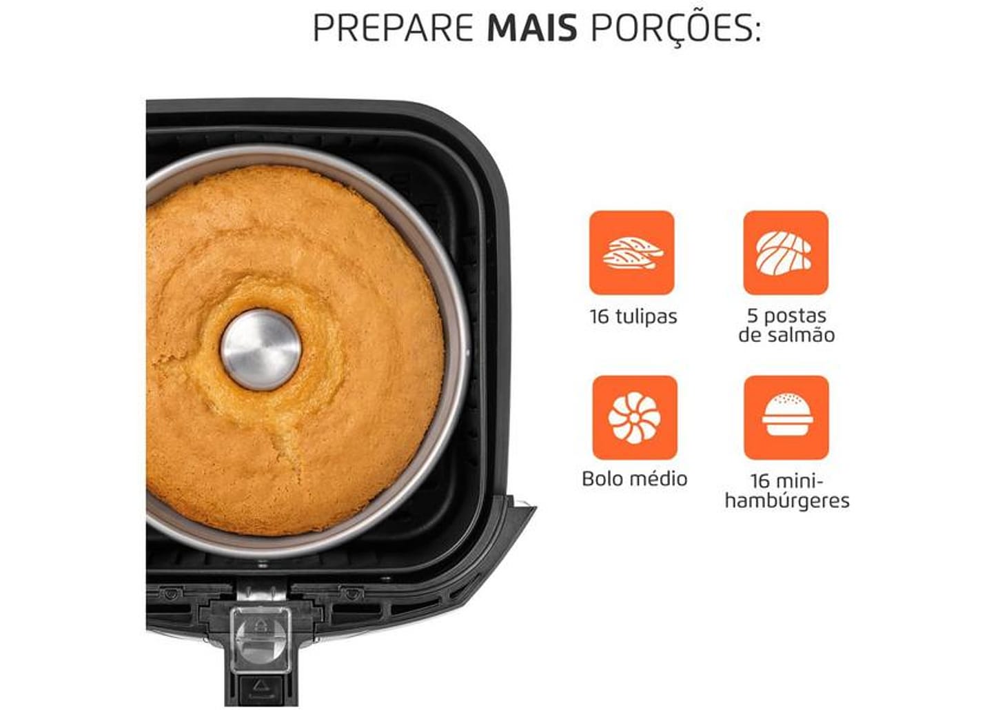 Fritadeira Elétrica sem Óleo/Air Fryer Mondial - AFN-40-BF Preta com Timer
