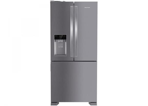Geladeira/Refrigerador Brastemp Frost Free Inverse - Inox 515L com Dispenser de Água e Gelo BRH85AK