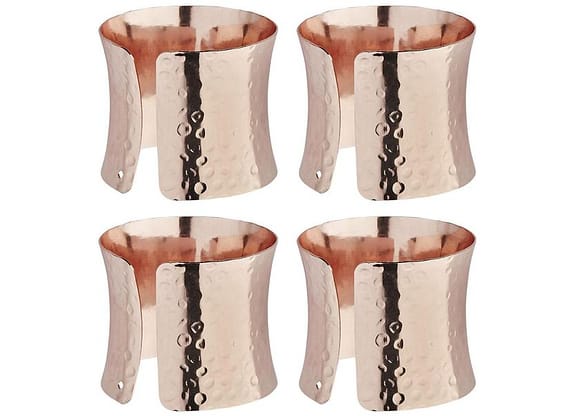 Argola para Guardanapo Hauskraft Orus Rose Gold 4 Peças