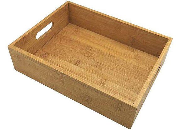 Bandeja para Servir Retangular Hauskraft Bambu 25,5x20,5cm