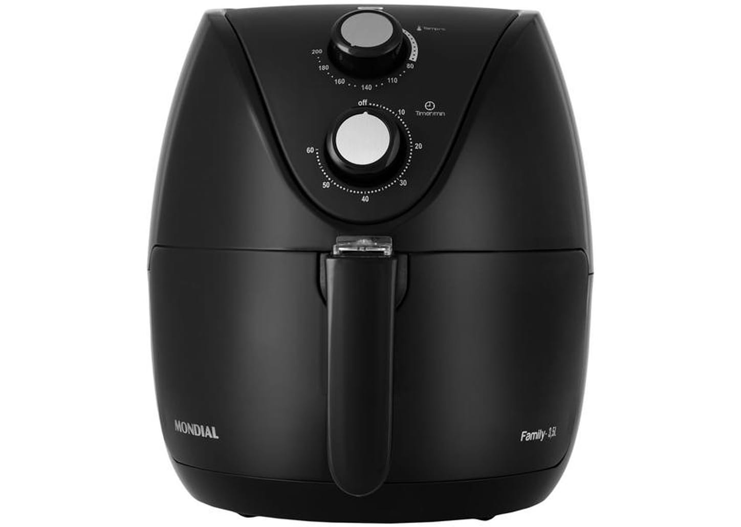 Fritadeira Elétrica sem Óleo/Air Fryer Mondial - Family AF-35-BF Preta 3,5L com Timer