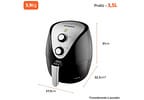 Fritadeira Elétrica sem Óleo/Air Fryer Mondial - Family IV AF-30-I Preta 3,5L com Timer