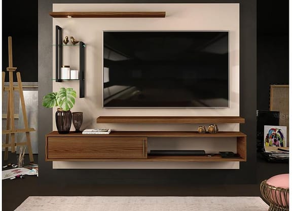 Painel para TV Até 60” DJ Móveis New Greco 2 Prateleiras