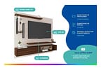 Painel para TV Até 60” DJ Móveis New Greco 2 Prateleiras