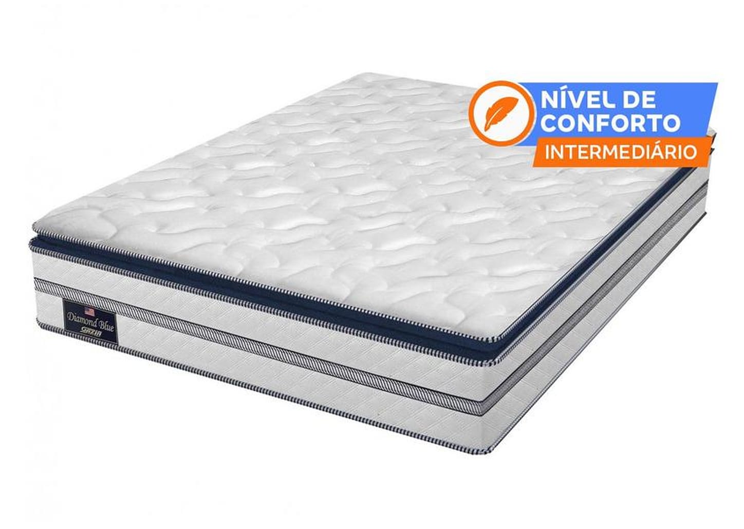Colchão Casal Gazin de Mola Ensacada 32x138x188cm - Diamond Blue