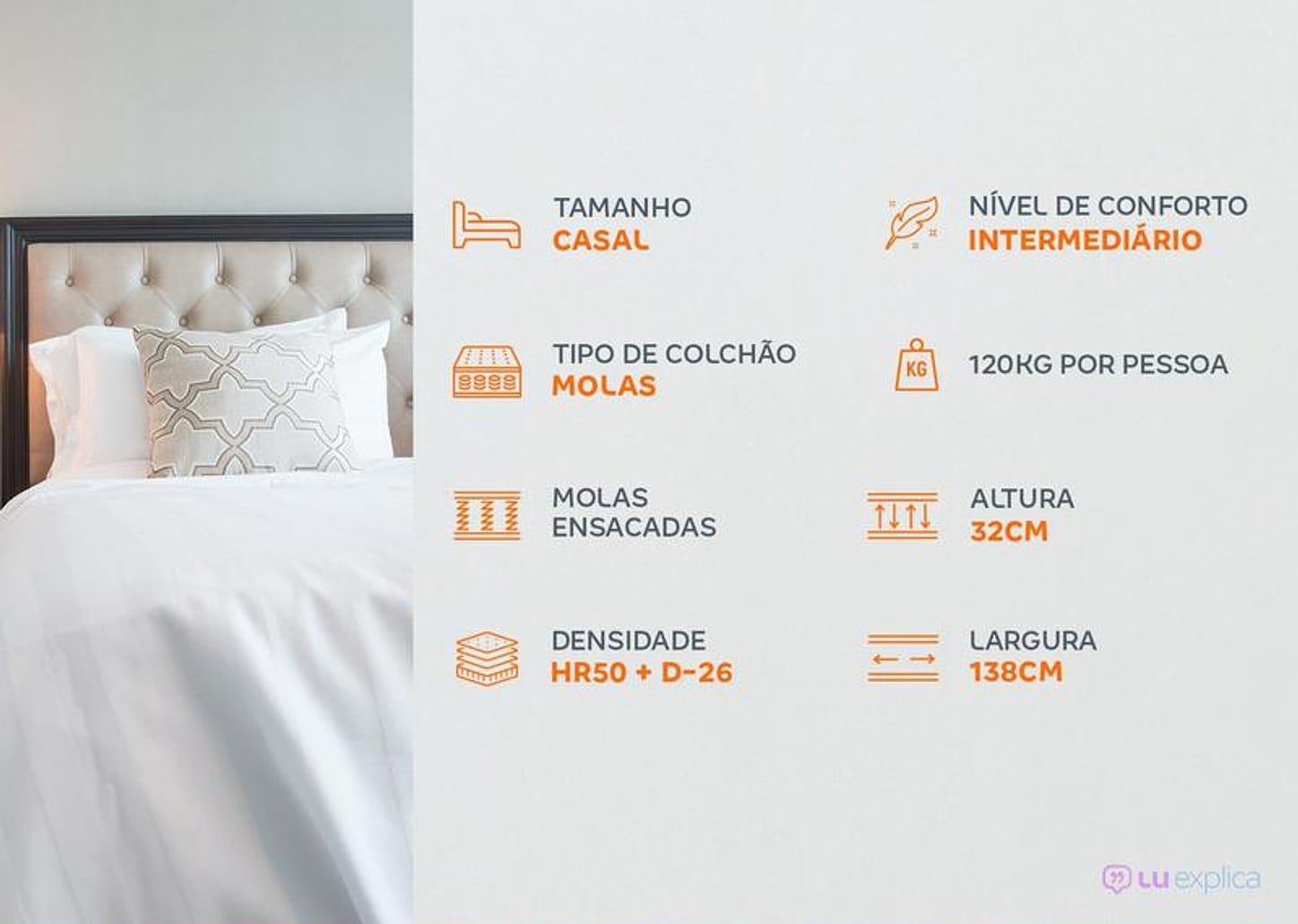 Colchão Casal Gazin de Mola Ensacada 32x138x188cm - Diamond Blue