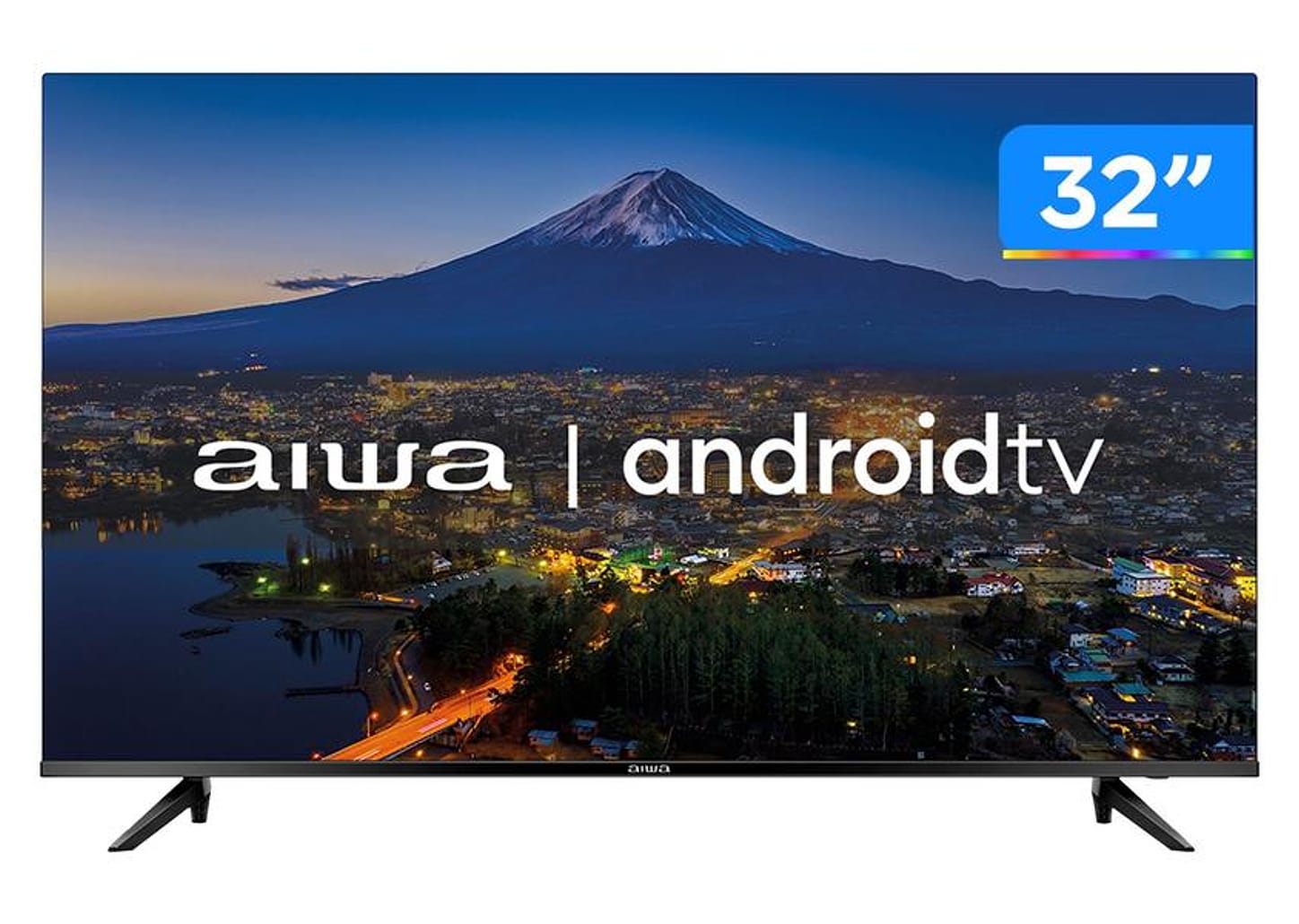 Smart TV 32” HD D-LED AIWA IPS Wi-Fi Bluetooth - Google Assistente 2 HDMI 2 USB
