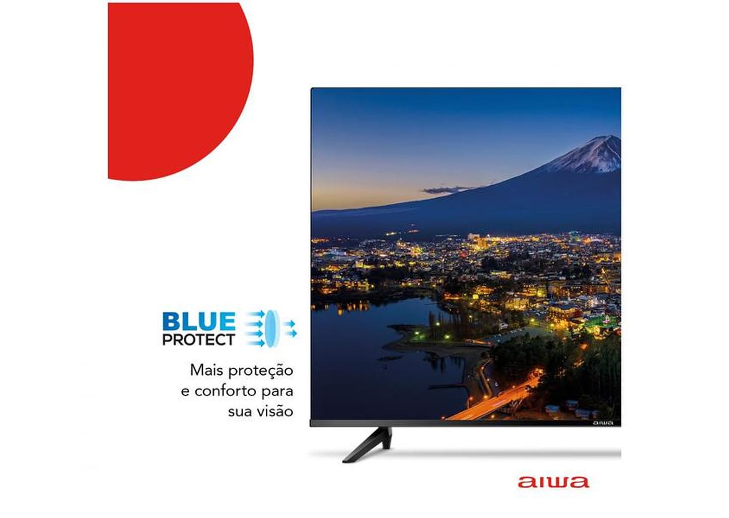Smart TV 32” HD D-LED AIWA IPS Wi-Fi Bluetooth - Google Assistente 2 HDMI 2 USB