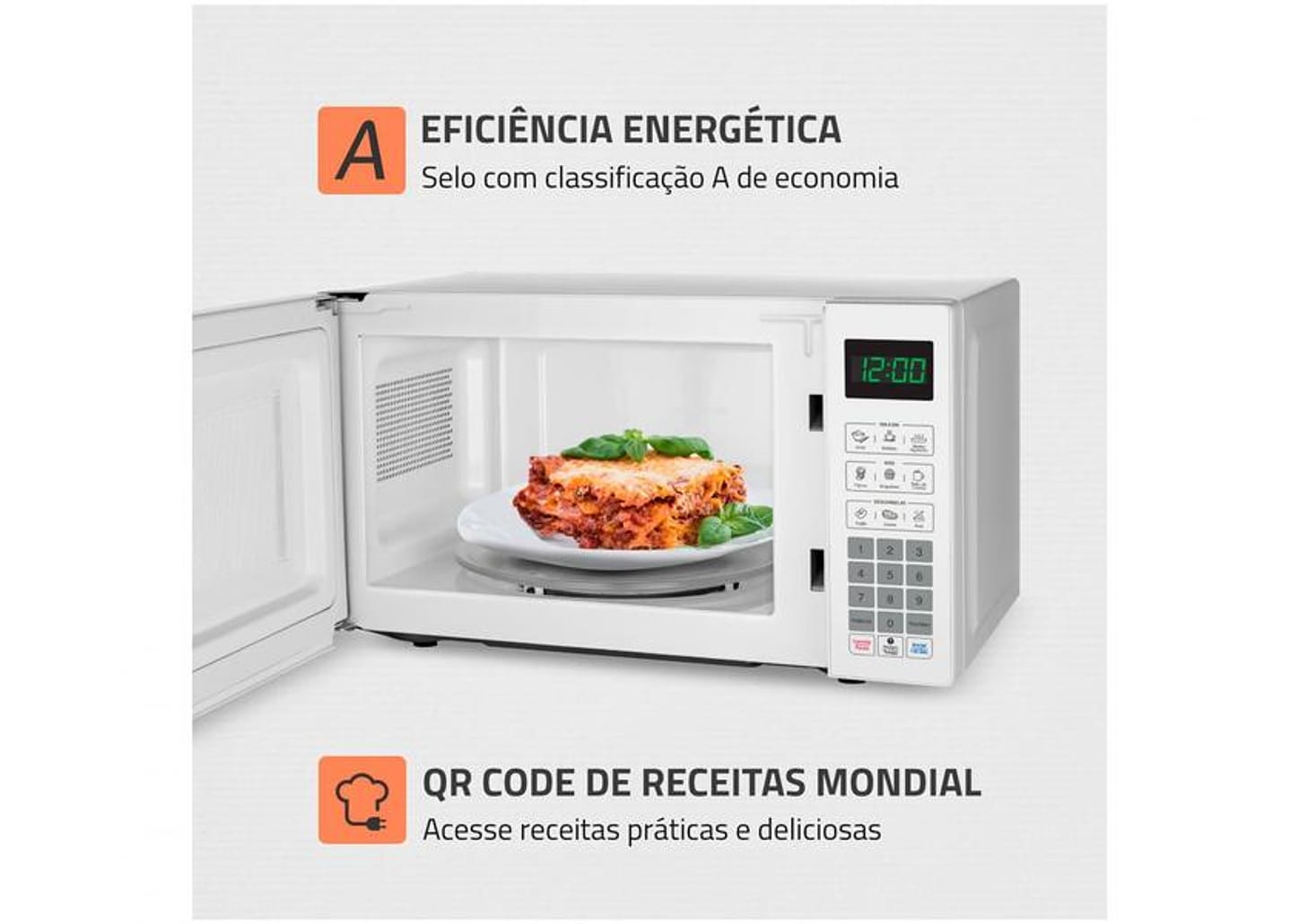 Micro-ondas Mondial 21L Branco MO-01-21