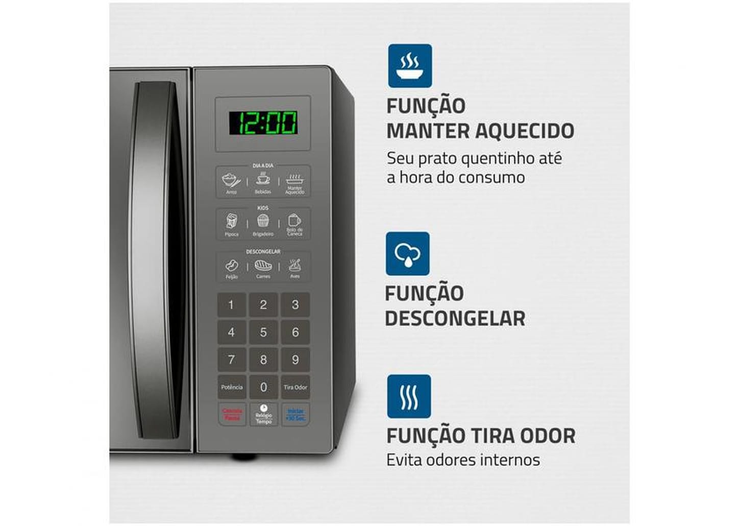 Micro-ondas Mondial 34L Espelhado - MO-02-34