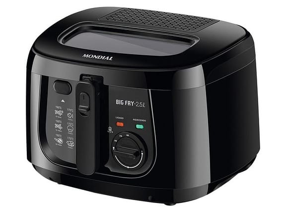 Fritadeira Elétrica com Óleo Mondial Big Fry FT-07 - Preta 2,5L