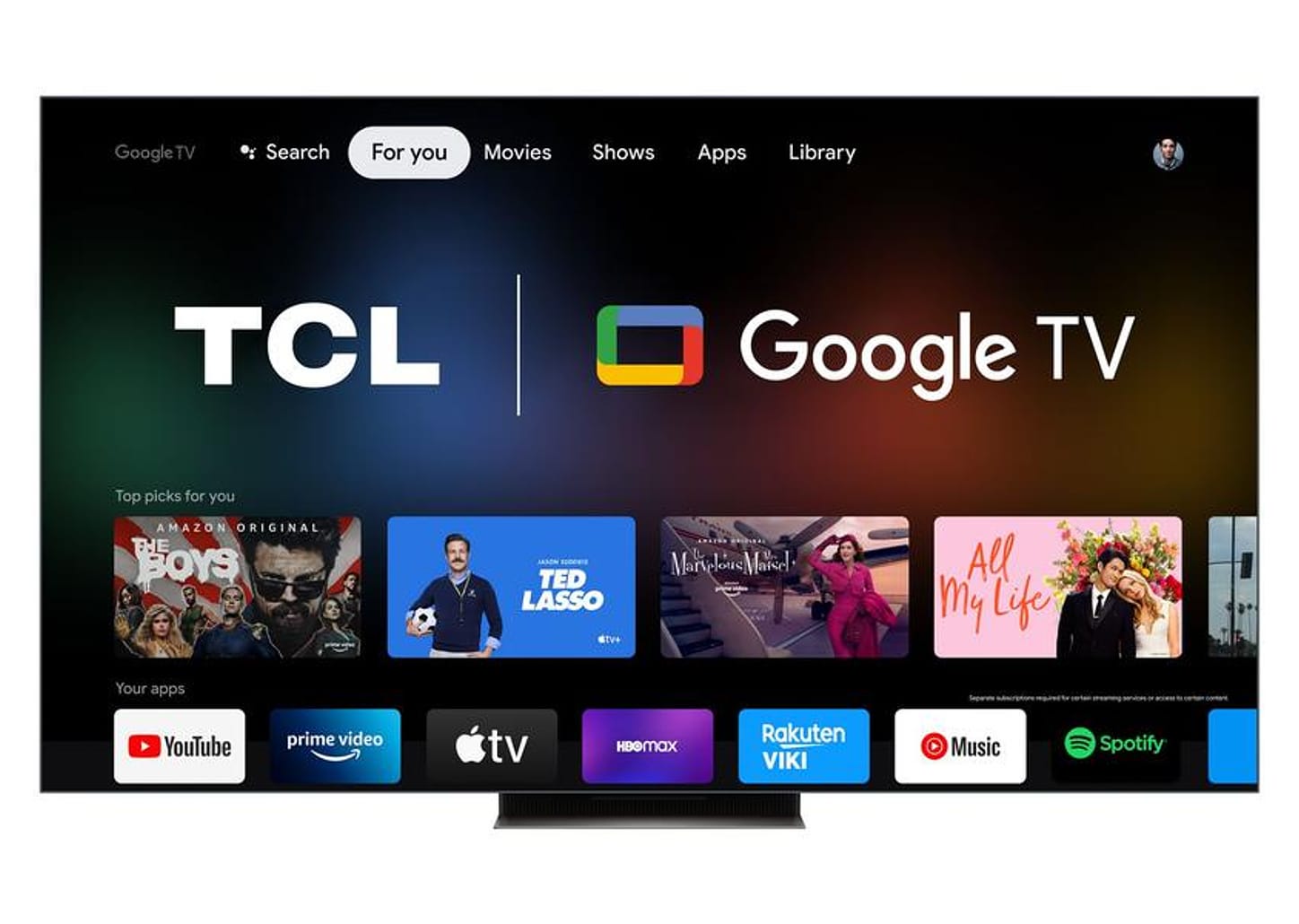 Smart TV 65” 4K QLED TCL 65C835 120Hz - Wi-Fi Bluetooth Google Assistente 4 HDMI 2 USB