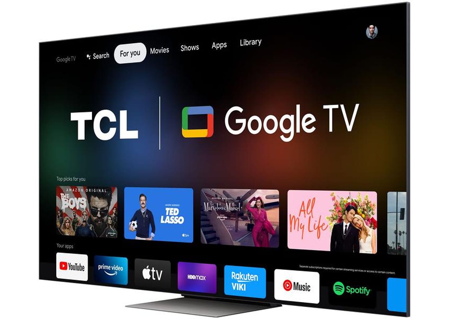 Smart TV 65” 4K QLED TCL 65C835 120Hz - Wi-Fi Bluetooth Google Assistente 4 HDMI 2 USB