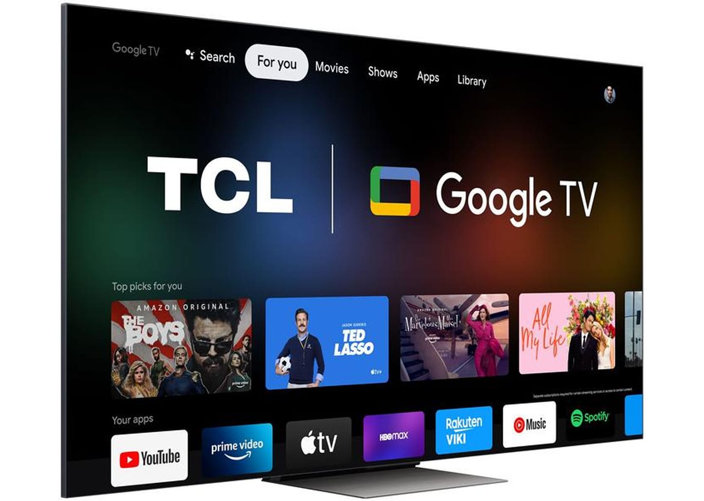 Smart TV 65” 4K QLED TCL 65C835 120Hz - Wi-Fi Bluetooth Google Assistente 4 HDMI 2 USB