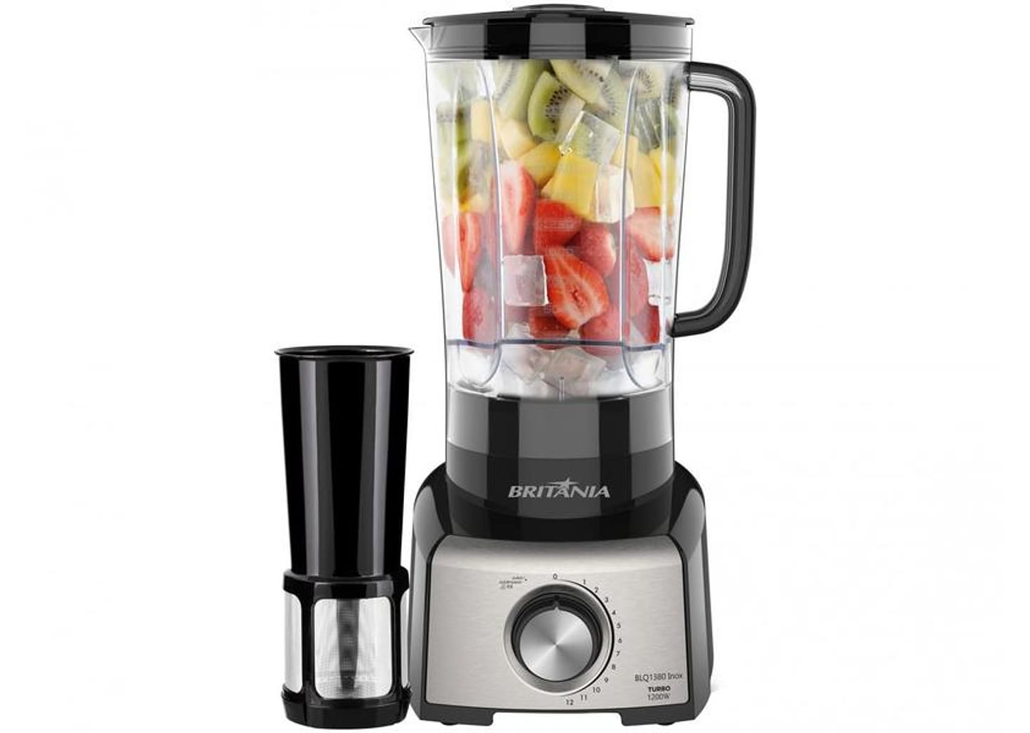 Liquidificador Britânia BLQ1380 com Filtro 12 Velocidades 1200W Preto