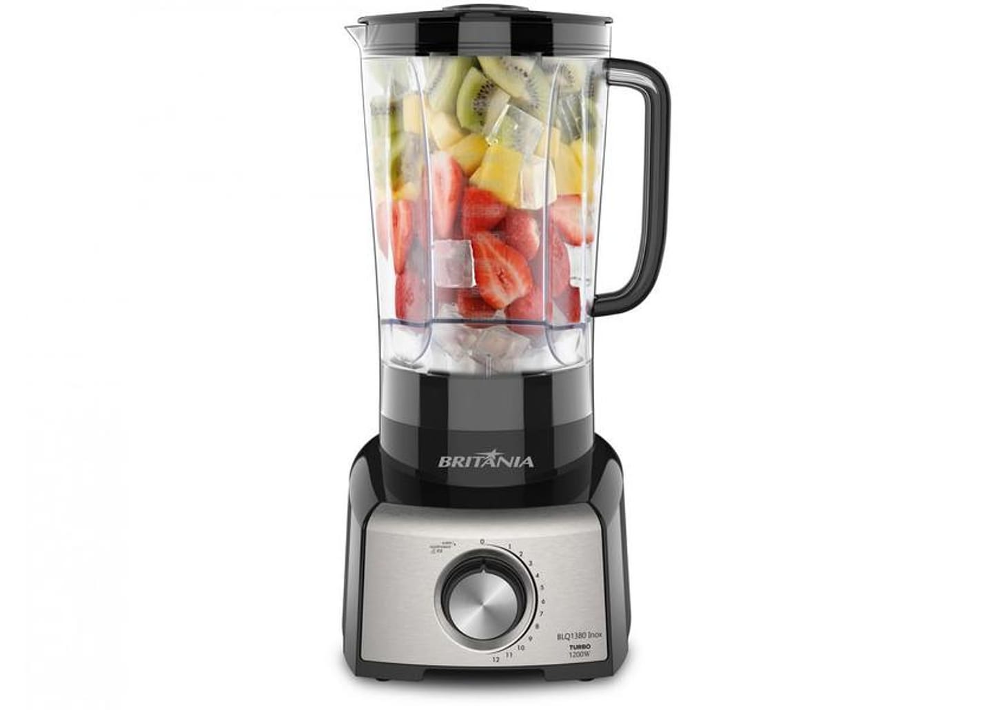 Liquidificador Britânia BLQ1380 com Filtro 12 Velocidades 1200W Preto