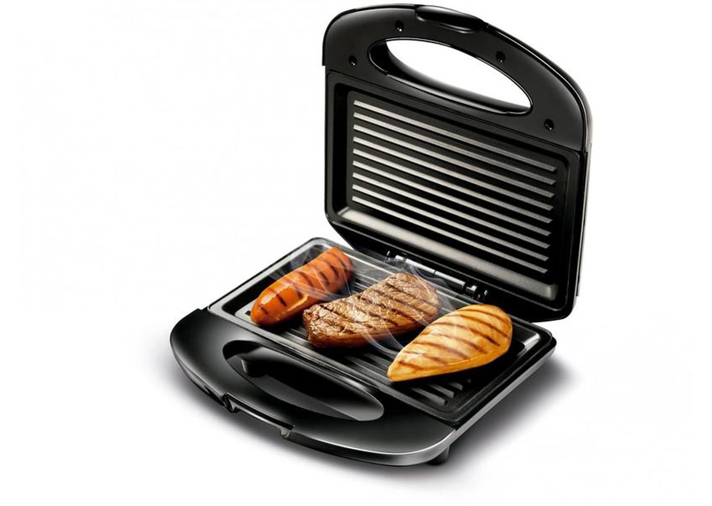 Sanduicheira Grill Mondial Premium S-07 Preta e - Inox 800W