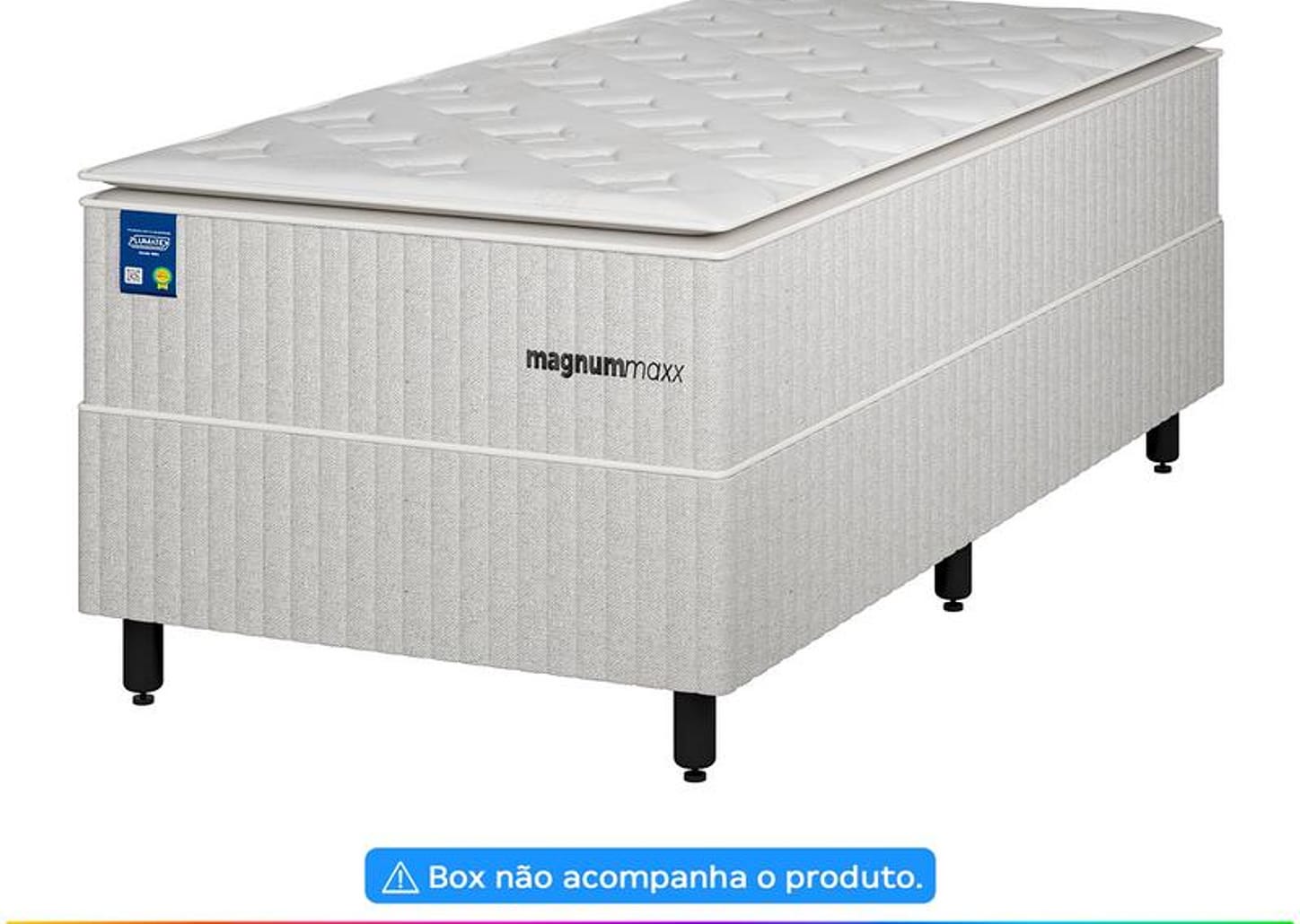 Colchão Solteiro Plumatex de Mola Ensacada 88x34x188cm Magnum Maxx