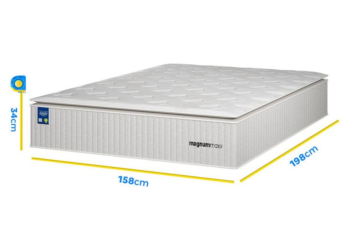 Colchão Queen Plumatex de Mola Ensacada 158x34x198cm Magnum Maxx