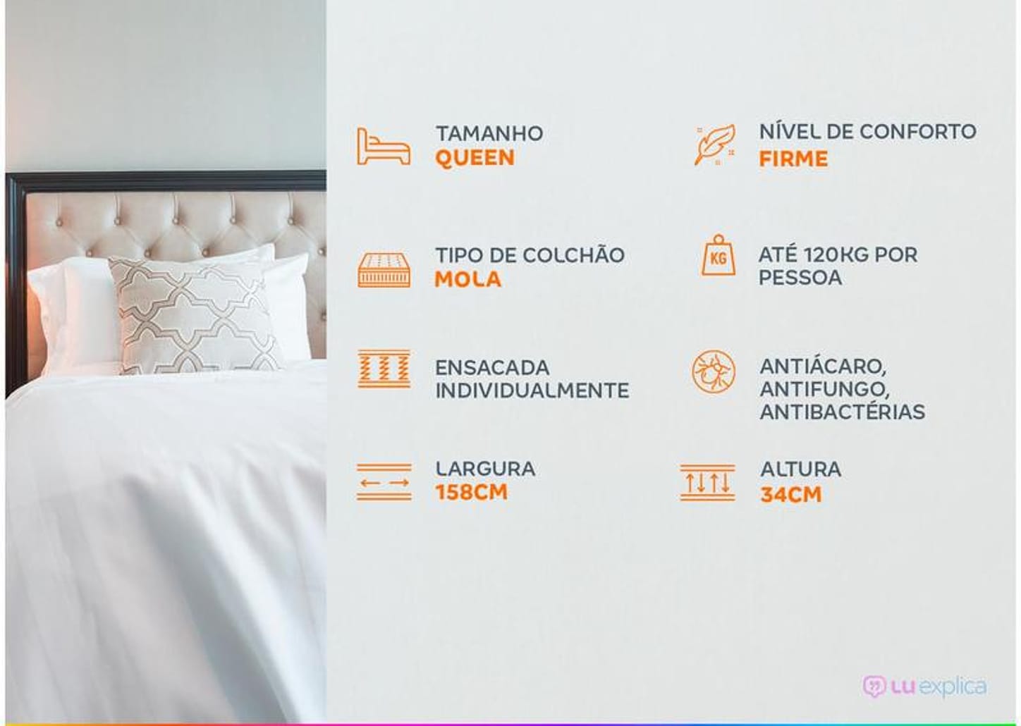 Colchão Queen Plumatex de Mola Ensacada 158x34x198cm Magnum Maxx