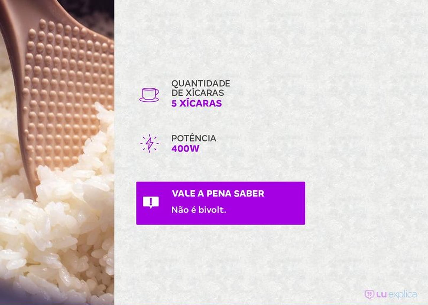 Panela de Arroz Elétrica Mondial Fast Rice 5 - Premium 5 Xícaras 400W