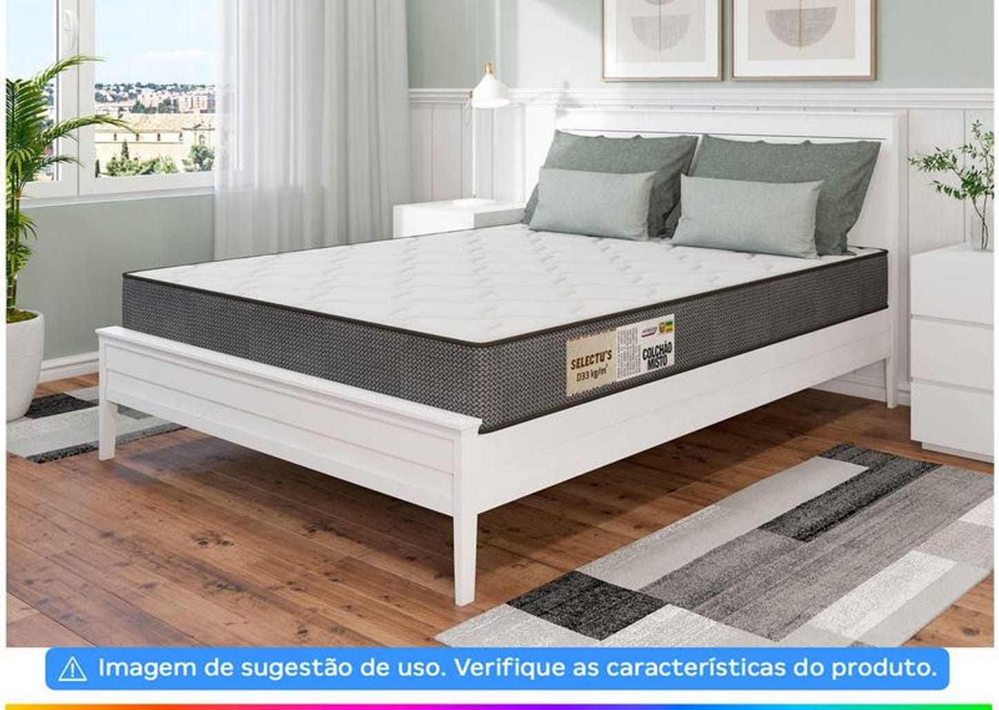 Colchão Casal Plumatex de Espuma D-33 138x18x188cm Selectus