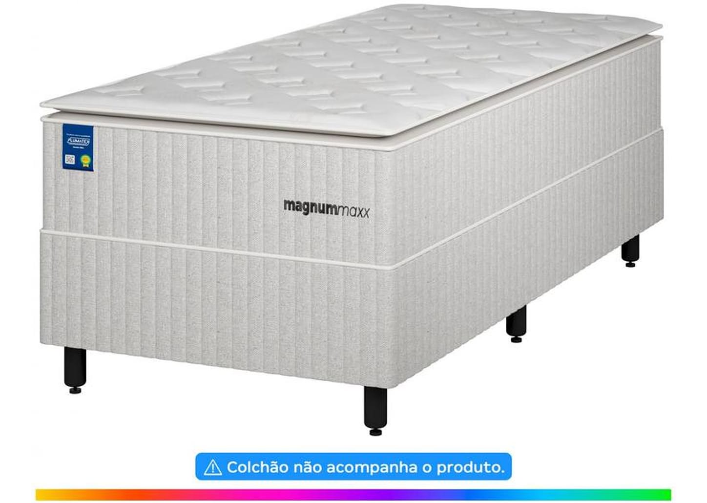 Base Cama Box Solteiro Plumatex 37x88x188cm - Magnum Maxx