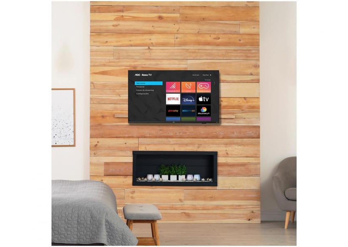 Smart TV 32” HD D-LED AOC 32S5135/78G VA - Wi-Fi 3 HDMI 1 USB