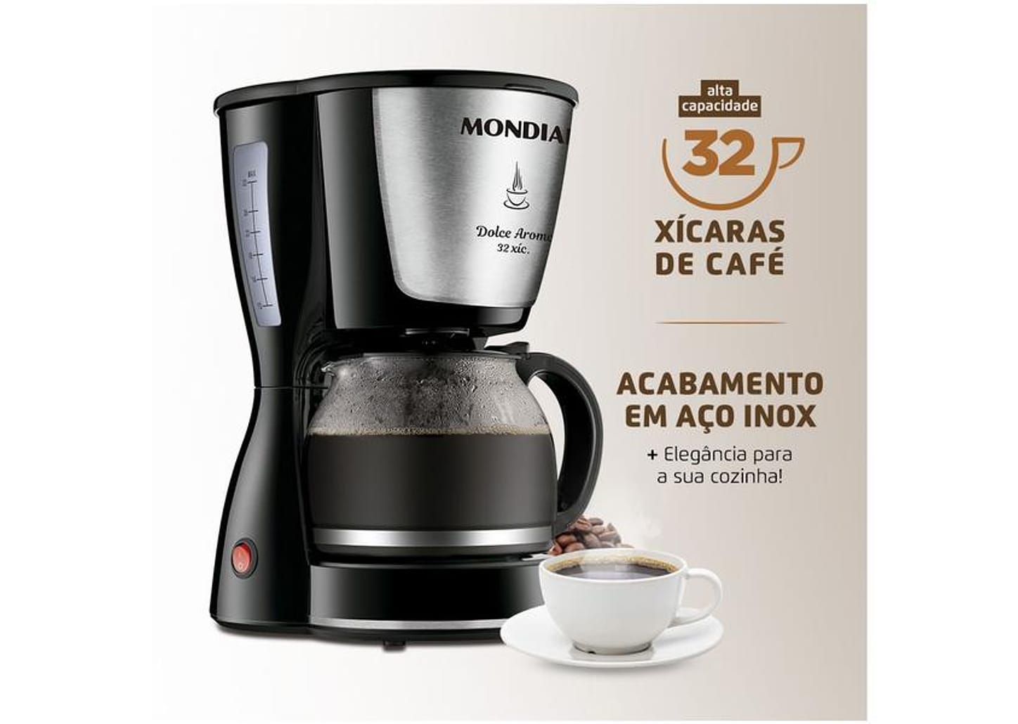 Cafeteira Elétrica Mondial Dolce Arome C-32-32X 32 Cafés Preta