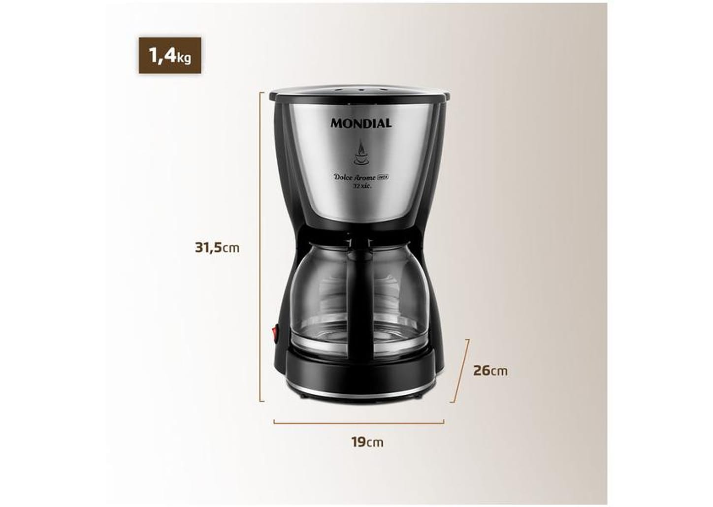 Cafeteira Elétrica Mondial Dolce Arome C-32-32X 32 Cafés Preta