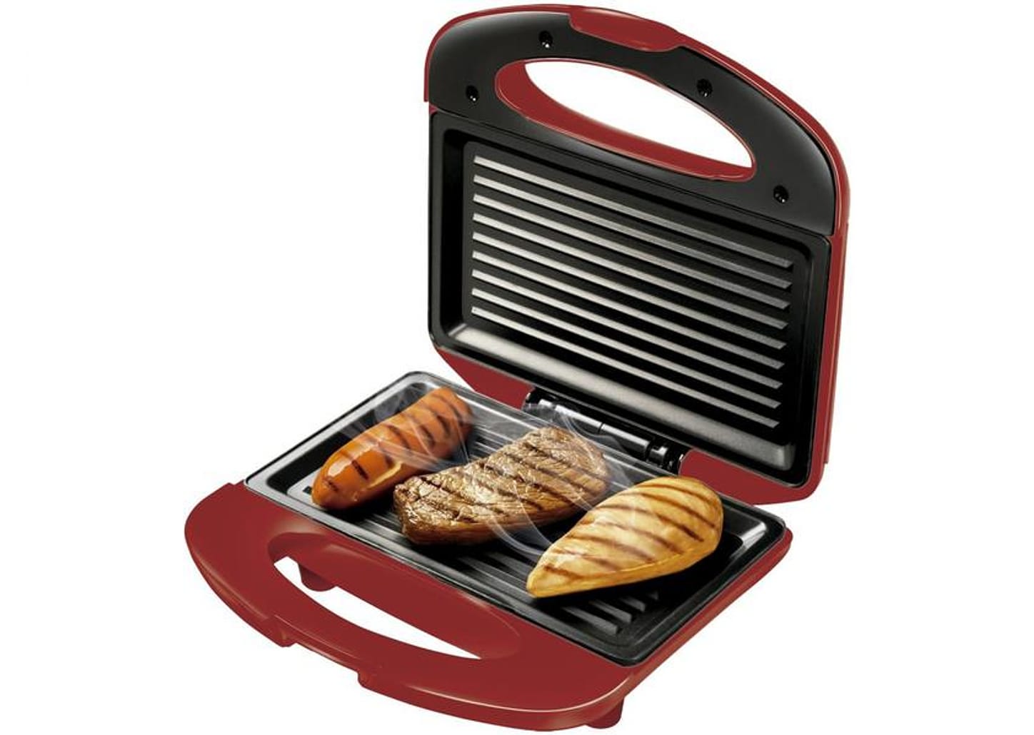 Sanduicheicha Grill Mondial Premium S-19 2 em 1 - Vermelha 800W Antiaderente