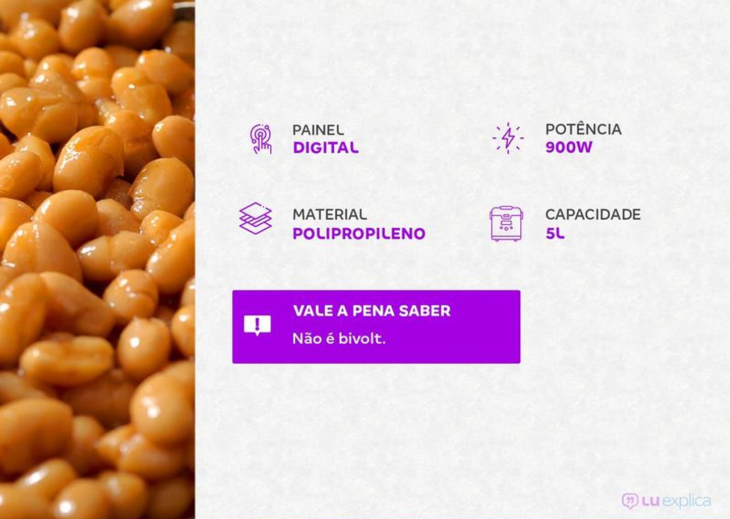 Panela de Pressão Elétrica Digital Mondial 5L 900W Digital Master Cooker PE-38