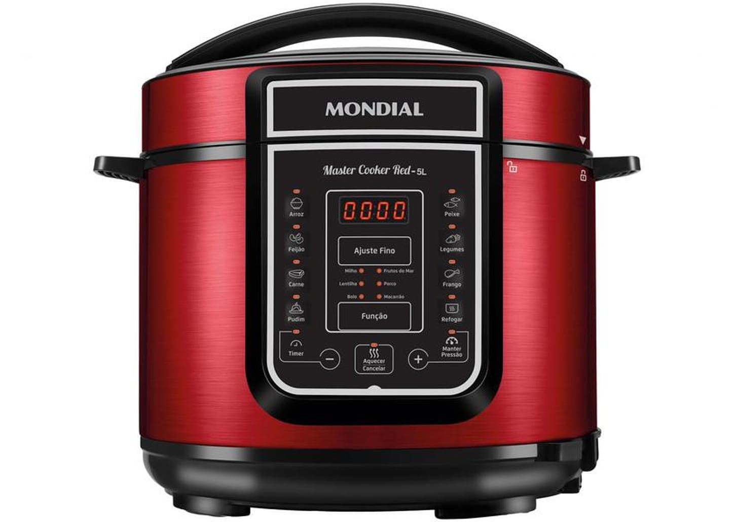 Panela de Pressão Elétrica Digital Mondial 5L 900W Master Cooker Red PE-39