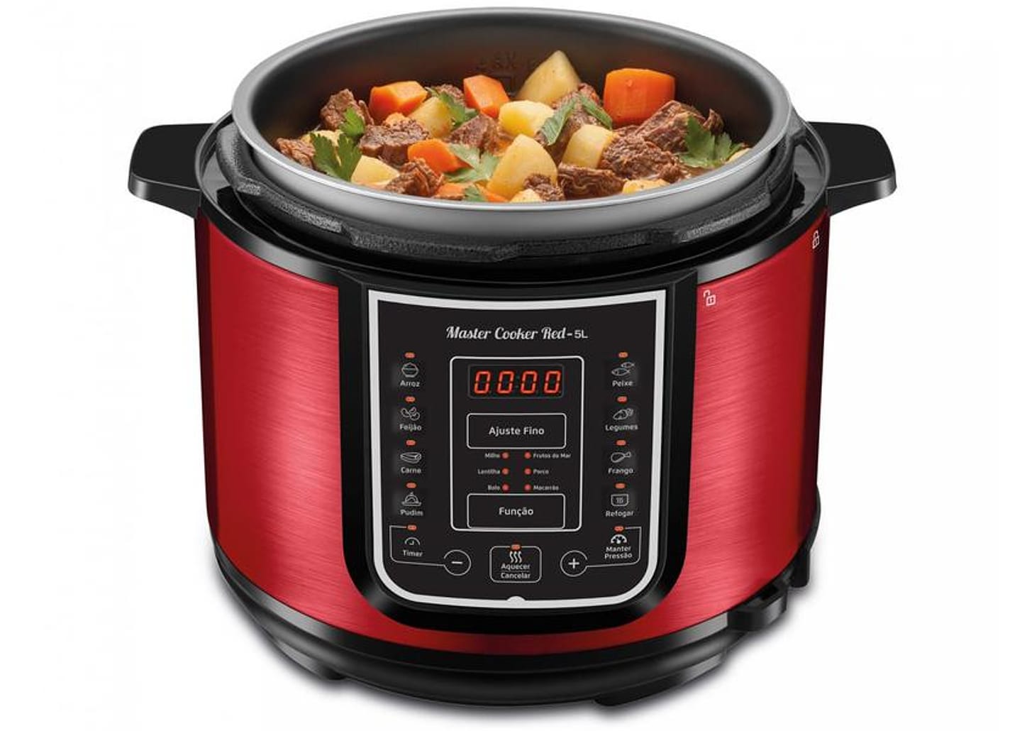 Panela de Pressão Elétrica Digital Mondial 5L 900W Master Cooker Red PE-39