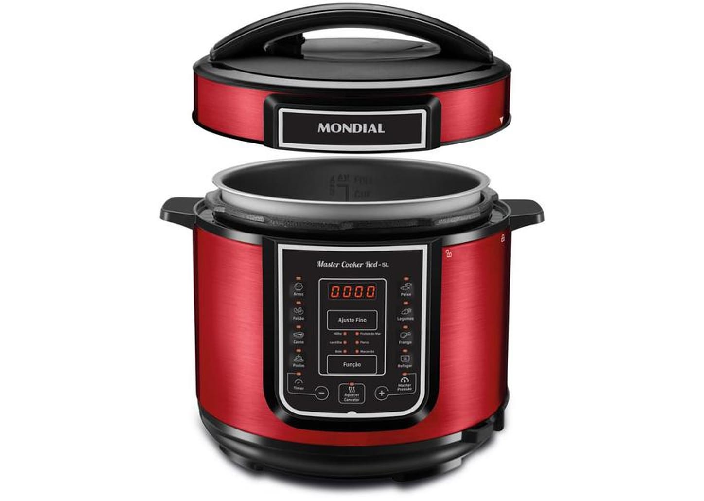 Panela de Pressão Elétrica Digital Mondial 5L 900W Master Cooker Red PE-39