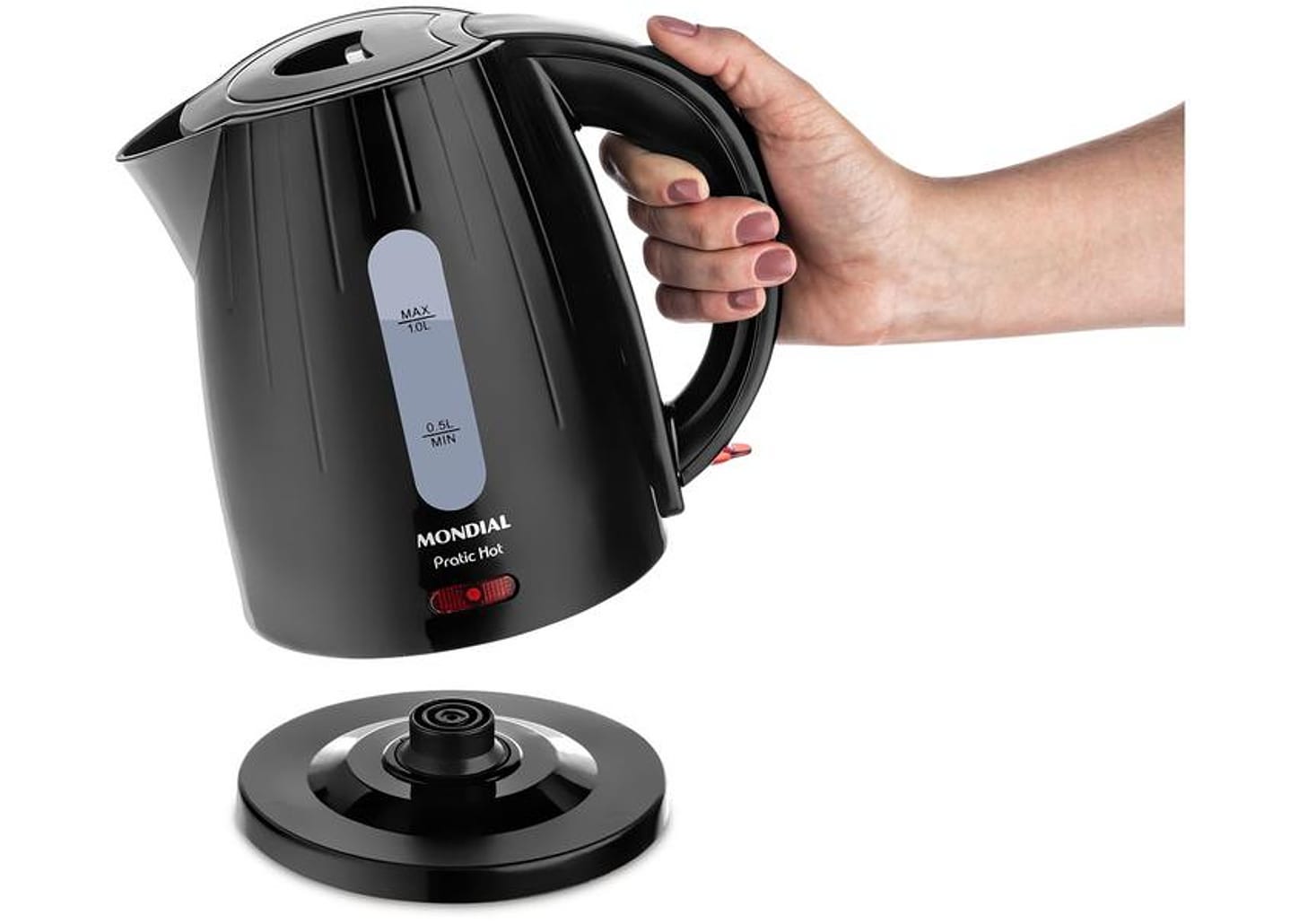 Chaleira Elétrica Mondial Pratic Hot CE-07 Preta 1L