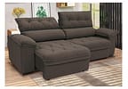 Sofá Retrátil Reclinável 4 Lugares Suede Hannover - Linoforte