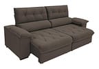 Sofá Retrátil Reclinável 4 Lugares Suede Hannover - Linoforte