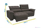 Sofá Retrátil Reclinável 4 Lugares Suede Hannover - Linoforte