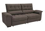 Sofá Retrátil Reclinável 4 Lugares Suede Hannover - Linoforte